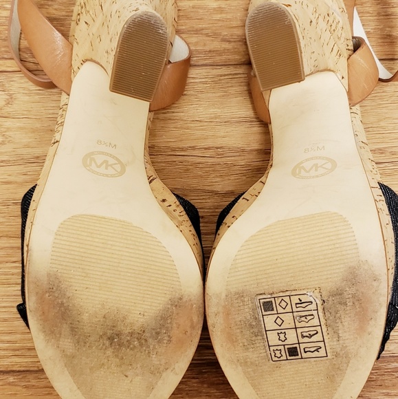 🚫SOLD{MichaelKors} Denim Stack Platform Cork Heel - Picture 8 of 8